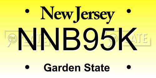 NNB95K New Jersey License Plate