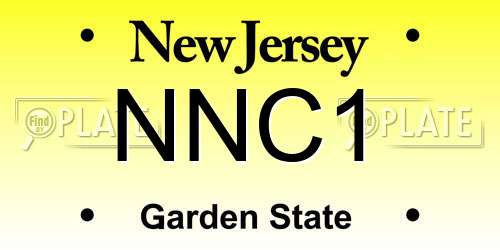 NNC1 New Jersey License Plate