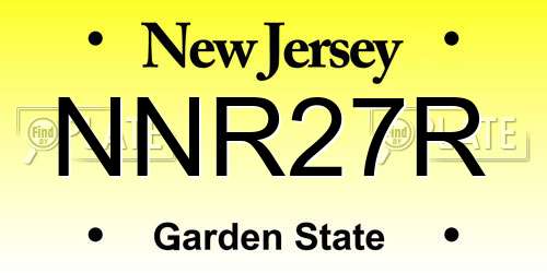 NNR27R New Jersey License Plate