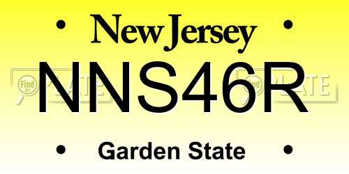 NNS46R New Jersey License Plate