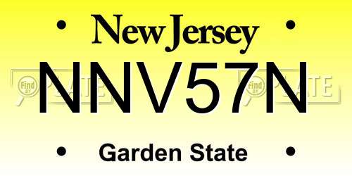 NNV57N New Jersey License Plate