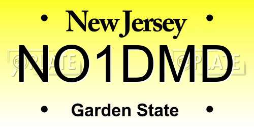 NO1DMD New Jersey License Plate