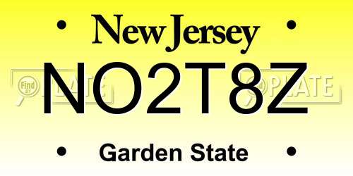NO2T8Z New Jersey License Plate
