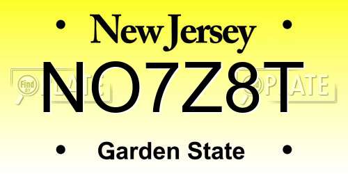 NO7Z8T New Jersey License Plate