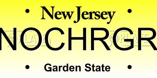 NOCHRGR New Jersey License Plate