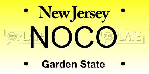 NOCO New Jersey License Plate
