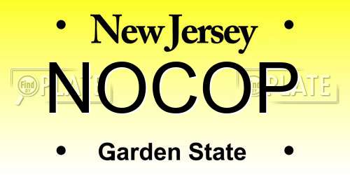 NOCOP New Jersey License Plate