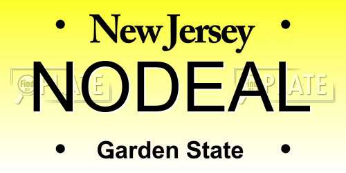 NODEAL New Jersey License Plate
