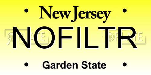 NOFILTR New Jersey License Plate