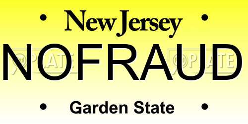 NOFRAUD New Jersey License Plate