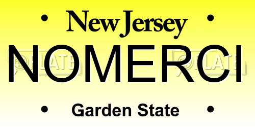NOMERCI New Jersey License Plate