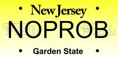 NOPROB New Jersey License Plate