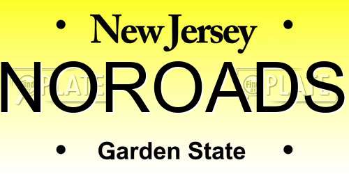 NOROADS New Jersey License Plate
