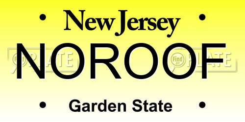 NOROOF New Jersey License Plate