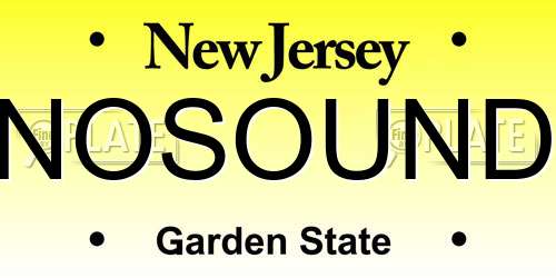 NOSOUND New Jersey License Plate
