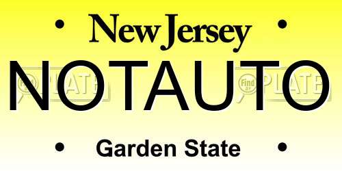 NOTAUTO New Jersey License Plate