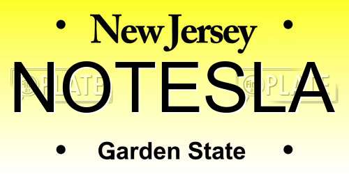 NOTESLA New Jersey License Plate