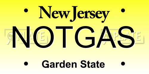 NOTGAS New Jersey License Plate