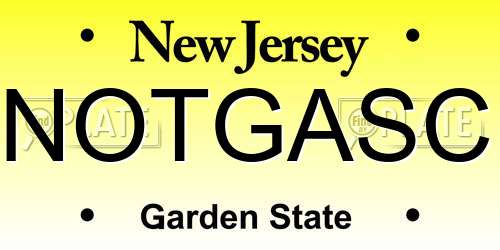NOTGASC New Jersey License Plate