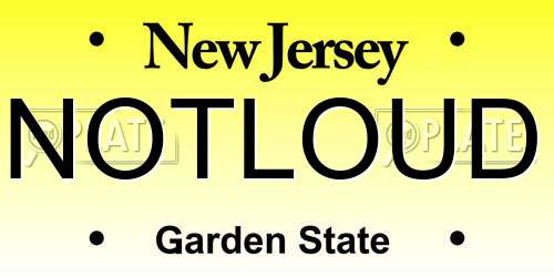 NOTLOUD New Jersey License Plate