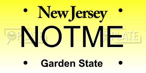 NOTME New Jersey License Plate