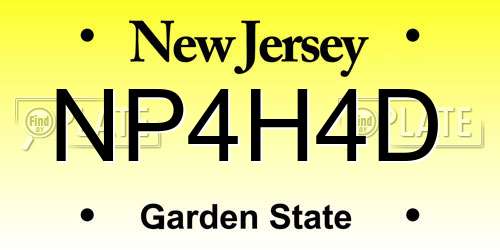 NP4H4D New Jersey License Plate