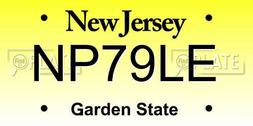 NP79LE New Jersey License Plate