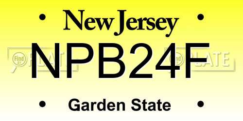 NPB24F New Jersey License Plate