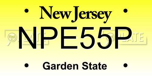 NPE55P New Jersey License Plate