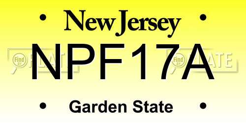 NPF17A New Jersey License Plate