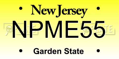 NPME55 New Jersey License Plate