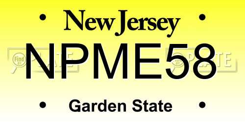 NPME58 New Jersey License Plate