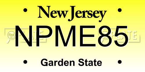 NPME85 New Jersey License Plate