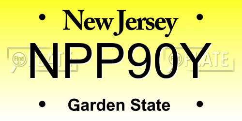 NPP90Y New Jersey License Plate