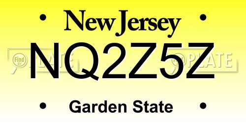NQ2Z5Z New Jersey License Plate