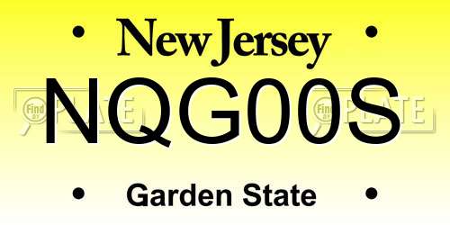 NQG00S New Jersey License Plate
