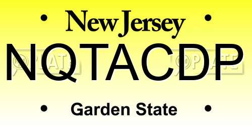 NQTACDP New Jersey License Plate