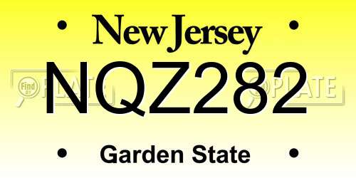 NQZ282 New Jersey License Plate