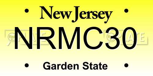 NRMC30 New Jersey License Plate