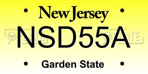 NSD55A New Jersey License Plate