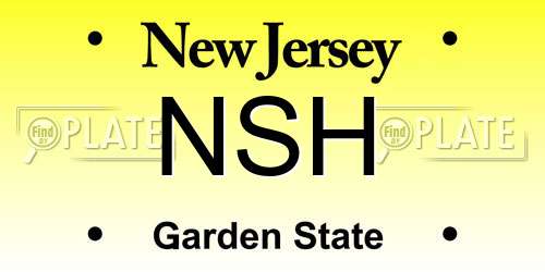 NSH New Jersey License Plate