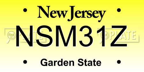 NSM31Z New Jersey License Plate