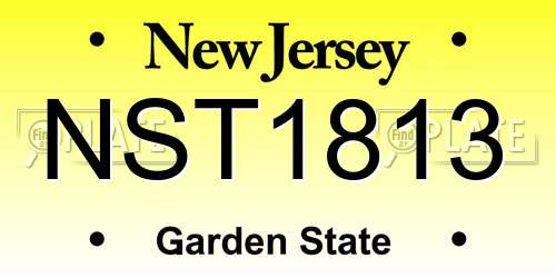 NST1813 New Jersey License Plate