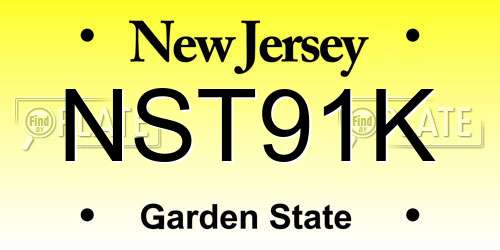 NST91K New Jersey License Plate
