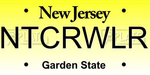 NTCRWLR New Jersey License Plate