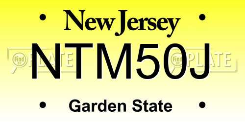 NTM50J New Jersey License Plate