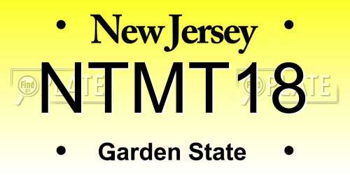 NTMT18 New Jersey License Plate