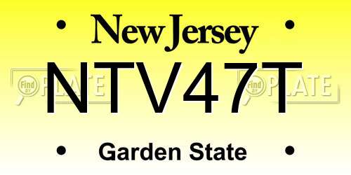 NTV47T New Jersey License Plate