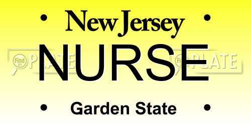 NURSE New Jersey License Plate