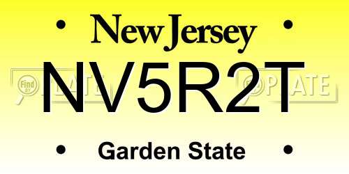 NV5R2T New Jersey License Plate